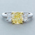 2 Carat Fancy Yellow 3 Stone Diamond Ring 